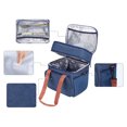 thumbnail image 4 of Reusable Lunch Bag for Men, Insulated Lunch Bag Leakproof Lunch Box for Work Office, Large Capacity Lunch Cooler Bag Navy Blue 10.2*7.1*11.0in, 4 of 6