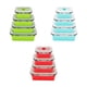 thumbnail image 4 of Toystoory Cajas de almuerzo de silicona de 4 piezas Cajas para microondas y lavavajillas versátiles que ahorran espacio 4 piezas en 1 paquete Mostrada Azul, 4 of 6