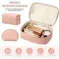 thumbnail image 3 of Cosmetiquera para Maquillaje 3Pcs, Portátil Impermeable Bolsa de Maquillaje, Cosmetiquera Multifuncional de Viaje, Grande Capacidad, Neceser para Mujer (rosa), 3 of 4