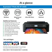 Epson Expression Photo HD XP-15000 Wide-format Printer, 13 x 19, with 6 Color Claria, Multi-color
