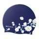 thumbnail image 5 of Gorro de natación para mujer, de silicona con estampado floral, elástico, con protección para el cabello y las orejas, para piscina, entrenamiento de, 5 of 9