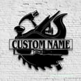 thumbnail image 2 of Craftnamesign Custom Woodworking Tool Metal Wall Art LED Light, Personalized Carpenter Name Sign, 2 of 5
