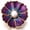 Purple, variant on Snap Jewelry 20MM Red Big Pearl Flower Ginger Charm with Enamel Petals and Center Pearl