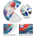 thumbnail image 2 of FMSHPON American Flag Tree Skirt Independence Day Xmas Christmas Tree Skirt Stand Mat for Holiday Party Decoration Indoor Outdoor 48 inches, 2 of 6