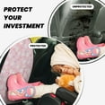 thumbnail image 4 of Xecao Easter Cute Rabbit Pattern Car Seat Back Protector 2 Pack Large Capacity Pocket, Kick Mats Back Seat Protector, 4 of 8