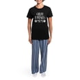 thumbnail image 4 of CafePress - Great Pyrenees Mom Women's Dark Pajamas - Women's Short Sleeve Print T-Shirt and Pants Dark Cotton Pajama Set, 4 of 7
