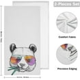 thumbnail image 2 of Dreamtimes Cute Panda Head Hand Towels 2 PCS, Ultra Soft and Highly Absorbent, Forest Animal Decorative Fingertip Towel for Home, Bathroom, Kitchen, 28.3"x14.4", 2 of 5