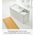 thumbnail image 6 of Yamazaki Home Countertop Organizer, White, Steel + Wood, Lid, Sliding Divider, No Assembly, 6 of 7