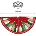 thumbnail image 3 of dinii Christmas Tree Skirt 36 Inch Xmas Pine Trees Soft Holiday Decoration (Red & Green) TS31-36, 3 of 6