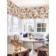 thumbnail image 4 of Flowers Butterfly Window Valance, Leaf Floral 2 Pack Decorative Curtain for Small Windows, Light Filtering Valance with 3” Rod Pocket, 54"W x 18"L, 4 of 9