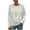 White, variant on Aoochasliy Womens Sweaters Clothes Pullover Long Sleeves Tassel Crew Neck Solid Color Tops Blouse Knitted