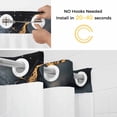 thumbnail image 2 of No Hook Shower Curtain with Snap in Liner, Abstract Marble Marble Texture Waterproof Bath Curtain Double Layers with See Through Top Window, Black White Gradient Hotel Shower Curtains 36x72in, 2 of 9