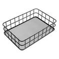 thumbnail image 3 of Cesta de alambre para almacenamiento, resistente, rectangular, estilo rústico, organizador de metal, organizador para el hogar, para lavandería, L, 3 of 9