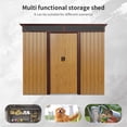 thumbnail image 6 of CarButler 8x6ft Metal Outdoor Storage Shed with Window and Transparent plate,Lockable Sliding Doors for Garden Backyard Patio Coffee, 6 of 7