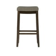 thumbnail image 2 of Linon Cessford 32" Backless Indoor Bar Stool, Rustic Brown with Gray Linen Fabric, Includes 1 Stool, 2 of 13