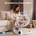 thumbnail image 3 of HARPPA Baby Swing for Infants with Remote Control, 5 Sway Speed, 10 Lullabies, Gray, 3 of 10
