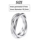thumbnail image 4 of Anillos de triple banda entrelazados para mujeres y niñas, anillos de boda rusos de plata y acero inoxidable, talla 6 a 9, 4 of 5