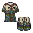 thumbnail image 4 of Lsque Boho Owl Women's Short-Sleeved Pajama Set - 2 Piece Soft and Lightweight Sleepwear Set-X-Large, 4 of 9
