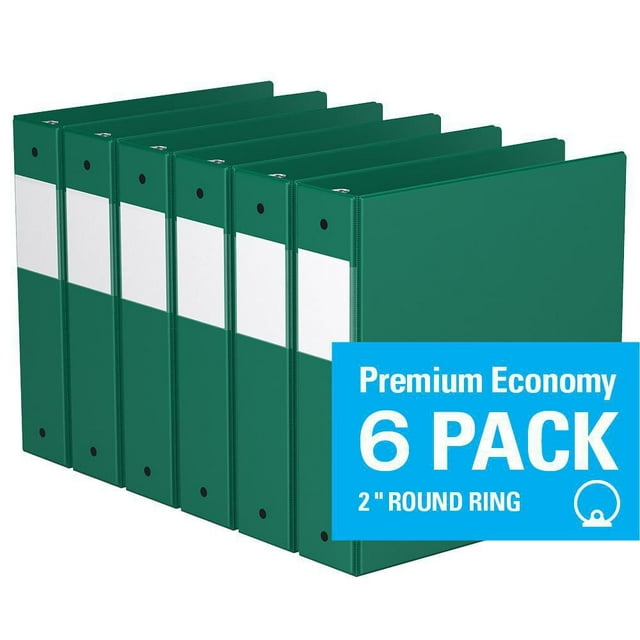 Davis Group, Premium Economy, Round Ring, Binder, 6 Pack, 2"