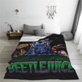 thumbnail image 4 of B-beetlejuice-Manta de punto de fantasma de película escalofriante, terciopelo, Horror de Halloween, manta fina ligera para coche, sofá, edredón, 4 of 5
