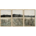 thumbnail image 3 of Drsoum Vintage 16x24in3pcs Brown Framed Landscape Canvas Wall Art Prairie in Full Bloom Classic Wall Prints Modern Farmhouse Decor, 3 of 8