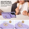 thumbnail image 5 of REQO Phone Case for Samsung Galaxy Note 10 Plus Note10+ 5G Wallet Cover with Screen Protector and Crossbody Ring RFID Blocking Card Holder Cell Note10 + Notes 10+ Ten Not S10 10Plus Women Purple, 5 of 7