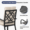thumbnail image 6 of SUNCROWN Patio Metal Outdoor Dining Stackable Wrought Iron Porch Chair Set of 2, Black, 6 of 6