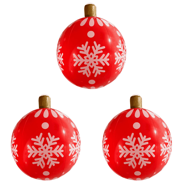 60 Cm Nueva Navidad Inflable Fiesta Navidad Del Patio Del Lugar Al Aire Libre Linterna Inflable (G) Copo Nieve Rojo