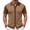 Brown, variant on EANJE Men's Short Sleeve Knit Polo Cardigan, Geometric Pattern Button‑Down Lapel Collar Retro Casual Knitted Shirt for Daily Vacation Blue M