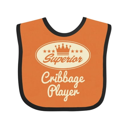 

Inktastic Cribbage Player Vintage Superior Gift Baby Boy or Baby Girl Bib