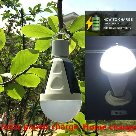 Portable Solar Power LED Bulb Lamp Outdoor Camp Tent Fishing Light 7W