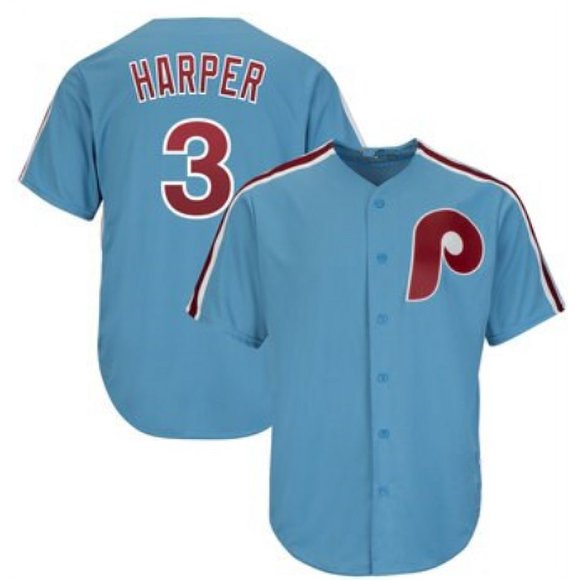 Men Women Baseball jersey Phillies HARPER 3# Adult Sport Jersey