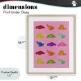 thumbnail image 4 of Stupell Industries Contemporary Dinosaur Candies on Pink Birch Framed Print Under Glass, 13 x 16, by LISH Creative, 4 of 8