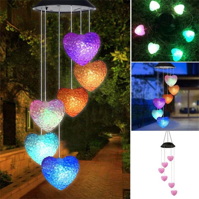 Fiudx Campana Solar, Luz de Cristal y Melodía de Viento, Linterna Solar Ecológica, Bombilla Led de Larga Duración, Jardines y Patios Decorativos, Uso Familiar Aire Libre, Hasta 100 000 Horas