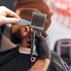 thumbnail image 4 of Peine para el cabello para hombres Peine de posicionamiento en arco Peine auxiliar para peluqueros, peine para el cabello con diseño degradado para salón y hogar (negro + gris), 4 of 5