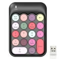 thumbnail image 1 of Hi,Fancy Wireless Numeric Keyboard 18 Keys Mini Round Keycap 2.4GHz Keypad with Receiver Desk Key Board Supplies for PC Computer Colorful Black, 1 of 8
