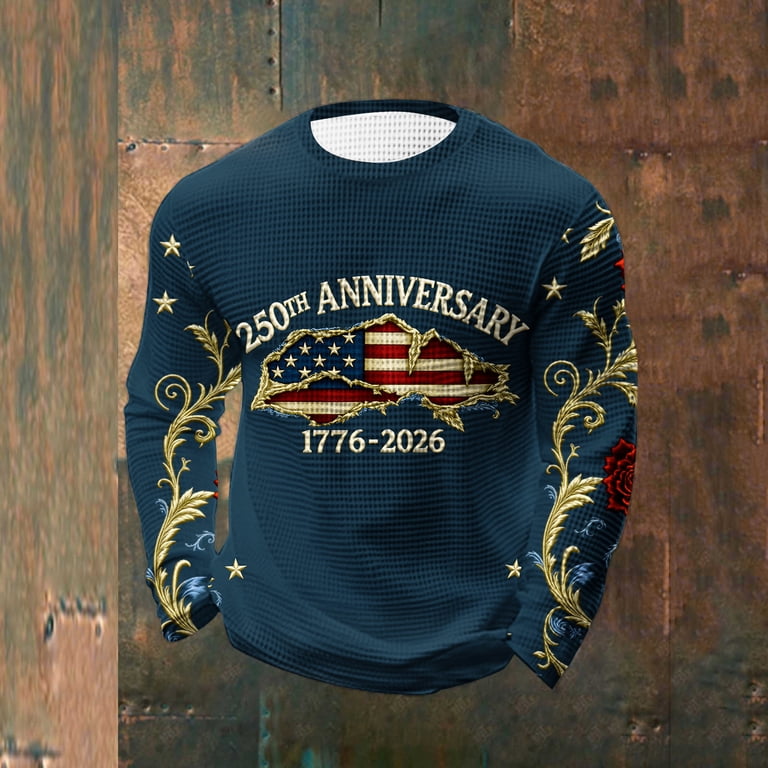 Men's 250th Anniversary Classic Graphic Long Sleeve Shirt Top