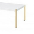 thumbnail image 4 of Coffee Table with Metal Tube Legs, White and Gold, 4 of 6