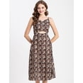 thumbnail image 3 of Moomaya Womens Printed Dress, Spaghetti Strap Cyte Midi Dress, 3 of 9