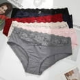 thumbnail image 6 of AWAYTR Womens Cotton Underwear Sexy Bikini Panties Lace Underwear Soft Hipster Briefs 6 pack S-XL, 6 of 14