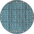 thumbnail image 1 of Ahgly Company Indoor Round Persian Light Blue Traditional Area Rugs, 8' Round, 1 of 4