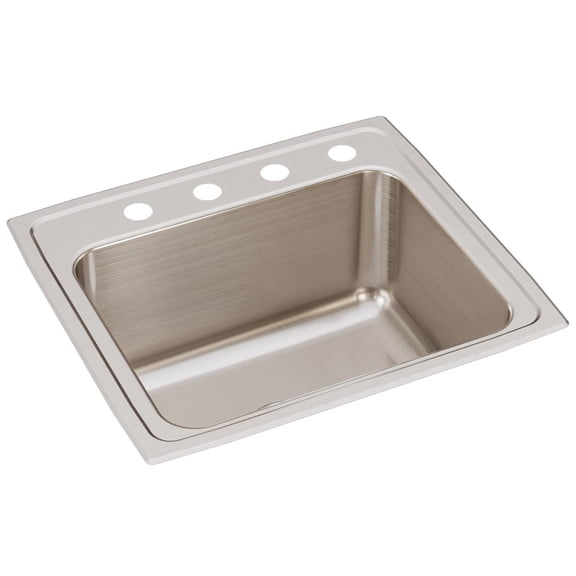 Elkay Lustertone Stainless Steel 22" x 19-1/2" x 10-1/8", Single Bowl Top Mount Sink