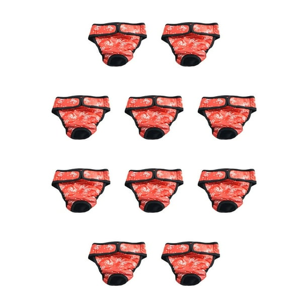 Methold Cotton Enjoy Clean Home Detiene los marcadores del tracto urinario y la micción excesiva con pañales para perros Pajarita - Rojo Pajarita - Rojo Grande SG 10Conjunto