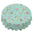 thumbnail image 2 of Pioneer Flower Floral Print Pattern Round Tablecloth 60 X 60 Inch, Wrinkle Resistant Wipeable Table Cloth for Kitchen Dining Picnic Patio Party, 2 of 6