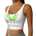 thumbnail image 2 of Kdxio Hello Summer Gnome 2 Print Workout Crop Tank Top for Women Racerback Yoga Tank Tops Athletic Sports Shirts Exercise Undershirts, 2 of 5