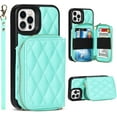 thumbnail image 6 of for iPhone 12 Pro/iPhone 12 Wallet Case with Crossbody Lanyard Strap,iPhone 12 Pro Flip PU Leather Phone Case Purse Cover for Women Men with 9 Card Holder Slots,Cash Coin Pocket 6.1",Black, 6 of 14