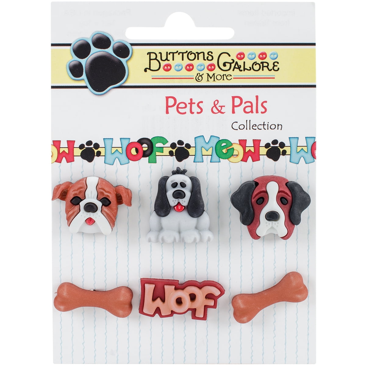 Buttons Galore Pets & Pals 6/PkgIts A Dogs Life