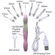 thumbnail image 2 of Lighted Crochet Hook Set,9 Size Interchangeable Heads 2.5mm To 6.5mm With Ergonomic Grip Handles,rechargeable Lighted Crochet Hooks Complete Set For A, 2 of 3
