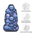 thumbnail image 4 of Wukai Skull blue crystal flower Full Set Car Seat Covers with Soft Padding Universal Auto Front Seats Protector and Cushion Mat, 4 of 5