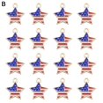 thumbnail image 2 of TNOBHG Necklace Pendants 16 Pcs Heart Star Flag Shape American National Flag Print Necklace Diy Accessory Drip Oil Pendants, 2 of 8